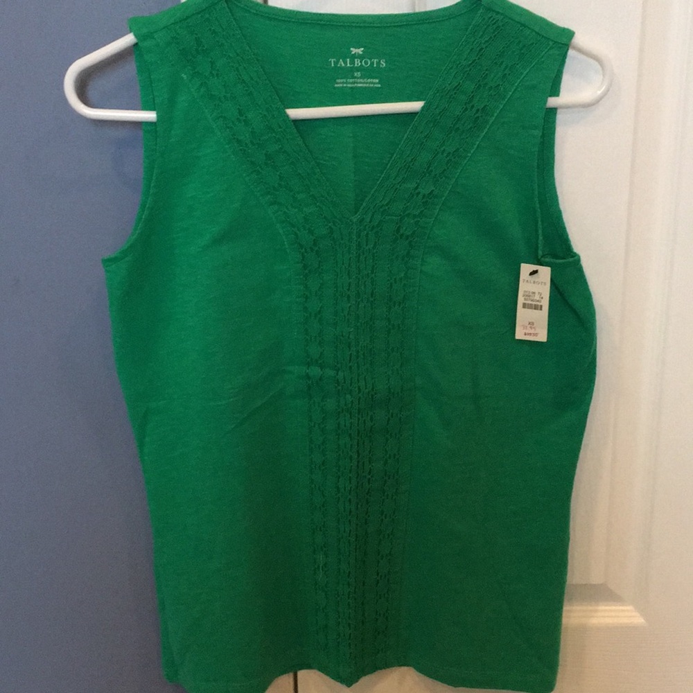 Green Talbots Sleeveless V-neck Top